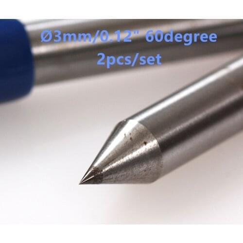 Talentool Free Shipping 2pcs/lot Diamond Drag Engraver Bit with 60 degree Dia 3mm for Engraving on Metal Glass Stone Glod