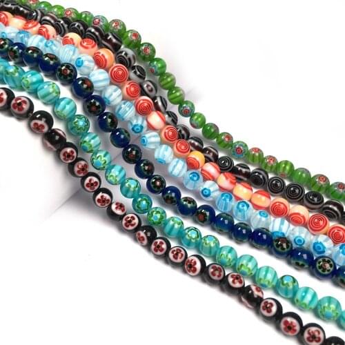 Natural Glaze Stone Beads Round Coloured Glaze Loose Bead for Fine Jewelry Accessories Making DIY Necklace Bracelet 15inch
