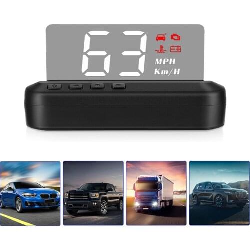 OBD2 HUD Digital Car Speedometer Projector On-board Computer Auto KM/h MPH Car Electronics Alarm Head Up Display Smart Gadgets