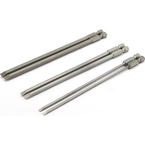 Noreturn 150mm Electric Screwdriver Head One - Word Electric Head Lengthened Magnetic Flat Head S2 Flat Mouth Head