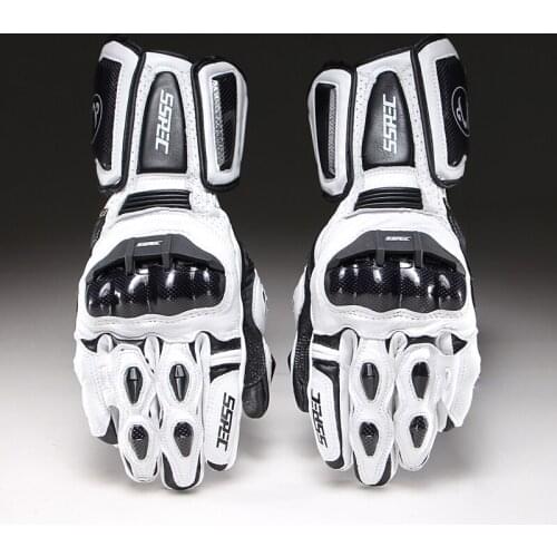 SSPEC Leather Motorcycle Gloves full finger racing gloves Carbon Fiber protector gloves
