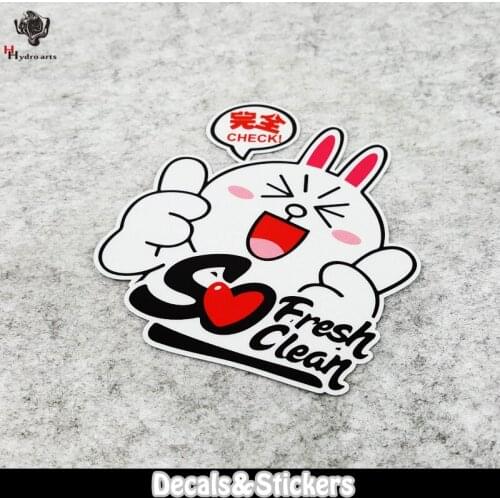 NO.LN228 Cartoon Cute Rabbit MOTO GP Reflective Sticker Car Sticker Decals Racing Stickers Motorcycle Windshield Bike