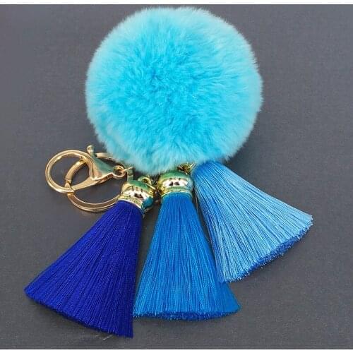 Mini Plush Kawaii rabbit Cute Fur keychain Soft Toys Cute Fashion Kids Plush Dolls fluffy Charm Baby For Girls Women gift