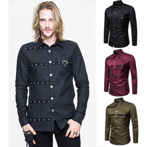 Mens Shirt Long Sleeve Slim Fit Mens Shirts Single Breasted Casual Shirts