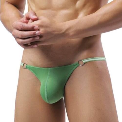 Mens Underwear Men Sexy Briefs Jockstrap U Pouch Man Low-Rise Panties Thongs Ring Underpants Gay G-Srting U Convex Underwear