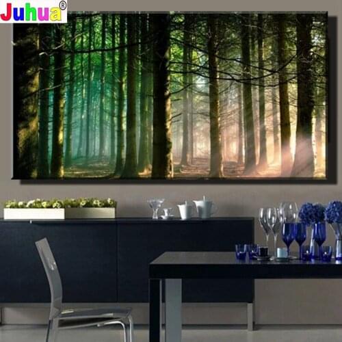 Forest fantasy scenery full square/round drill 5d diy large size diamond painting,landscape icon mosaic diamond embroidery kit