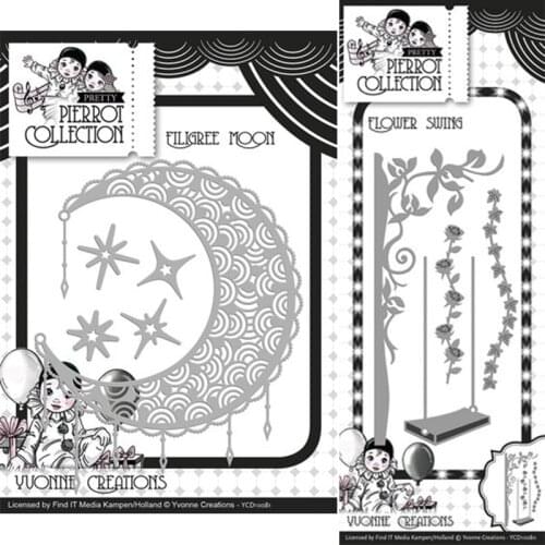 New Moon chain flower swing metal Cutting Dies Stencils DIY Scrapbooking Paper/photo Cards Embossing Dies