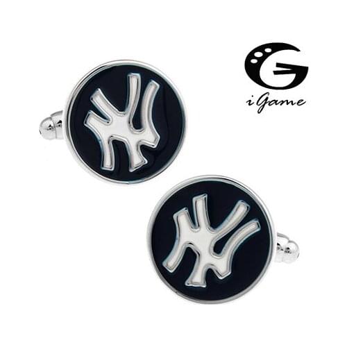 IGame New Arrival Designer Cuff Links Baseball Team Mark Design Free Shipping