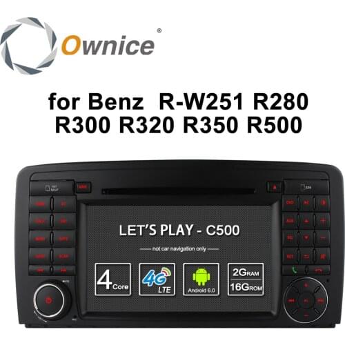 Ownice 4G SIM LTE 8 Core Android 6.0 Car DVD Player for Mercedes R Class W251 R280 R300 R320 R350 R500 with Radio GPS 32G ROM