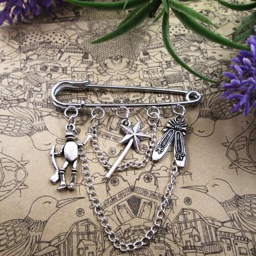 Oz Inspired Charm Brooch