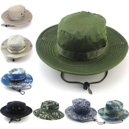 1PC Bucket Hat Hunting Fishing Outdoor Sun Cap Wide Brim Military
