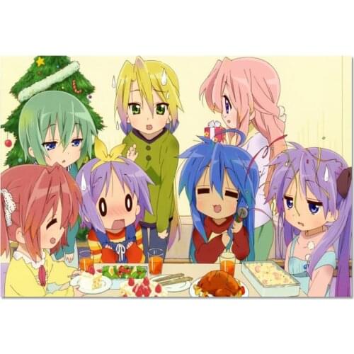 Lucky Star Poster Cloth Silk Poster Home Decoration Wall Art Fabric Poster Print 40X60cm.50X75cm,60X90cm