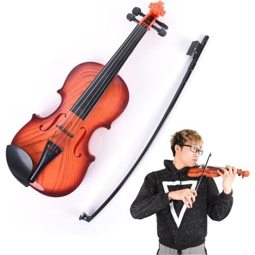 Adjustable String Bow Acoustic Violin Practice Demo Instrument Children Gift Musical Beginner Develop Kid Talent Simulation Toy