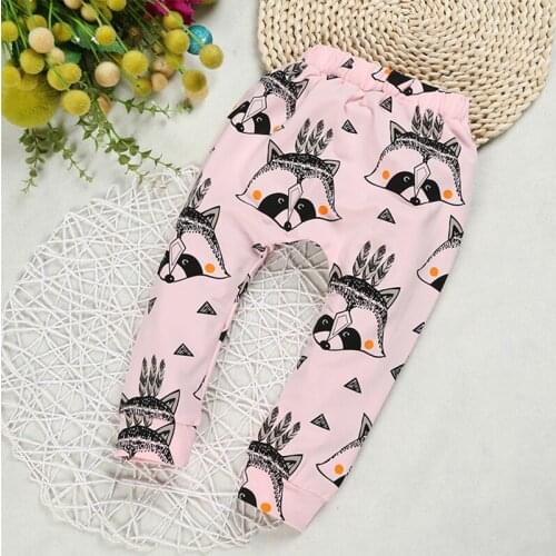 Baby Pants Cute Cartoon Animals Cotton Girls Print Trousers Summer children casual Kids Newborn boys toddler pant BP121