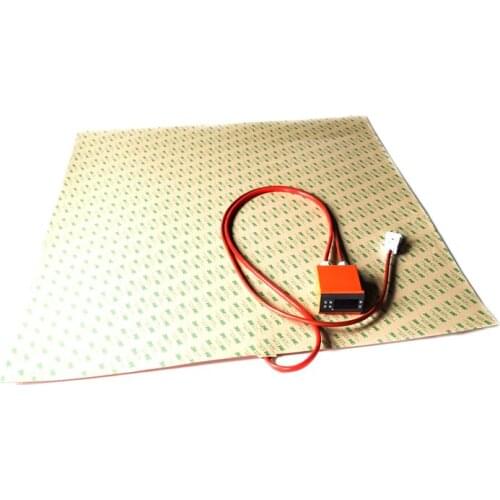 120V 2000W 800*800*1.5mm Silicone Pad Heater for 3d printer adhesive digital thermostat on wire 1000mm lead wire