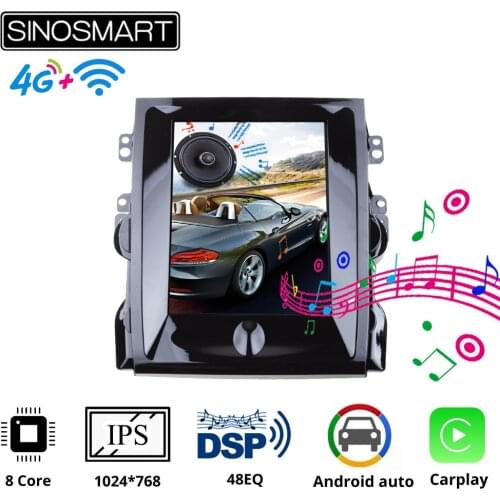 Sinosmart 9.7' 8 Core,DSP Tesla style Vertical screen car gps multimedia radio navigation player for Chevrolet Malibu 2012-2015