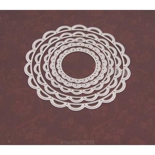 Round Lace Cutting Dies Stencil For DIY Scrapbooking Embossing Album Card Craft M06 21 Dropship