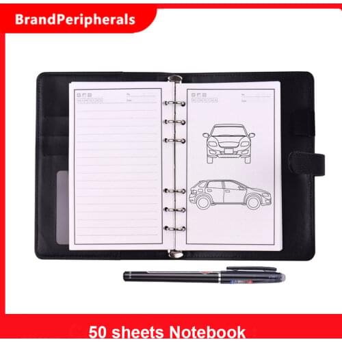 Erasable Reusable Smart Notebook Hardcover Writing Journal Loose-leaf Leather Note Book Wet Hot Erase A6 Size 50 Sheet Notebook