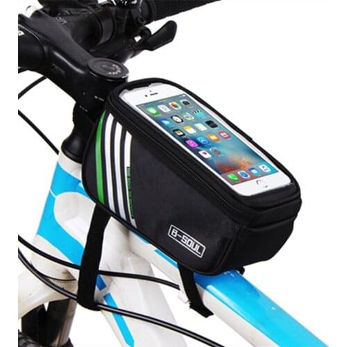 Riding Bicycle Bag Frame Front Tube Beam Bag Transparent Cycling Pannier Pouch Basket