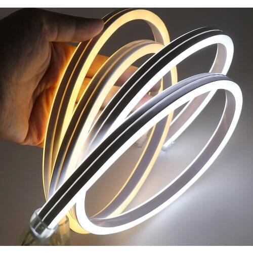 Double-sided Neon Light LED Strip 220V AC 2835 120led/M Flexible LED Tape Waterproof IP67 Home Decoration Lamp with EU Plug