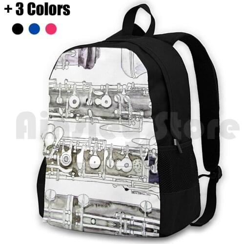 The Oboe Outdoor Hiking Backpack Riding Climbing Sports Bag Oboe Double Reed Reeds Woodwind Instrument Music Orchestra Band