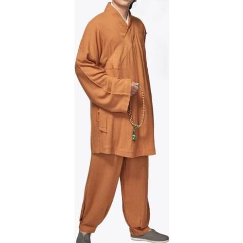 UNISEX summer&spring lohan arhat uniforms kung fu martial arts clothing zen lay buddhist shaolin monk suits