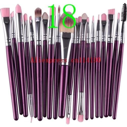 100 sets/lot Brand new Professional 20pcs Makeup Brushes Eyeliner Lip Cosmetics Brush