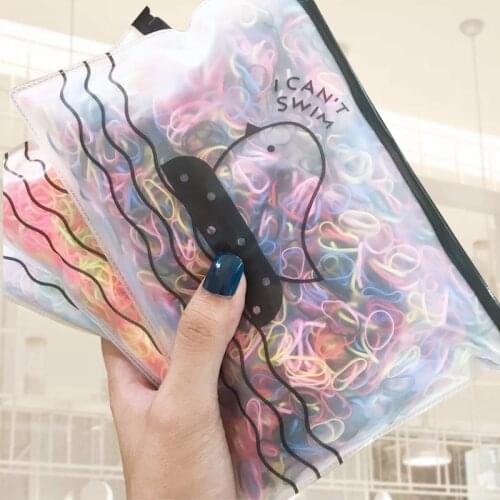 1000PCS/Set Cute Girls Colourful Elastic Hair Bands Disposable Hair accessories Ponytail Holder Kids Rubber Band Scrunchies