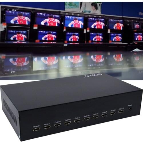 4K 60HZ Ultra HD Video Streamer 10 Ways HDMI 2.0 10 Channel Multimedia Player HDMI Splitter USB Flash Disk Player for TV Stores