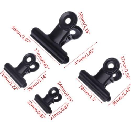 5Pcs Metal Bulldog Grip Clips Food Bag Sealing Clamps File Ticket Binder Picture Money Organizer Kitchen Office School Supplies