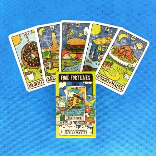 2021 New Food Fortunes Tarot Cards And PDF Guidance Divination Deck Entertainment Parties Board Game Support Drop Shipping 78Pcs