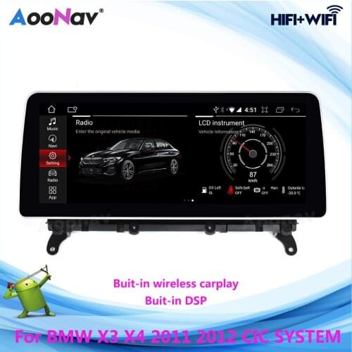2 Din Android Car Radio For BMW x3 F25 x4F26 2011 2012 CIC System Multimedia Stereo Receiver AutoRadio Player GPS Navigation