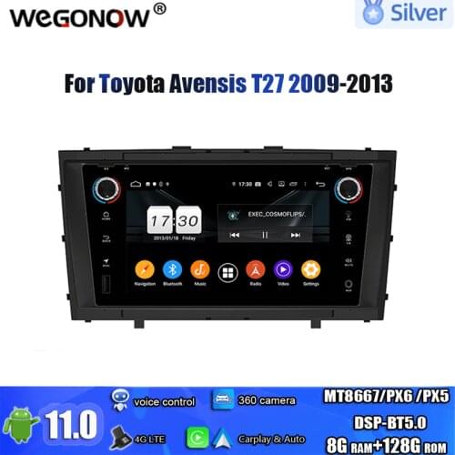 XP6 DSP HD Android 10.0 64GB ROM 8 core Car DVD Player Wifi RDS RADIO GPS navi map Bluetooth5.0 For Toyota Avensis T27 2009-2013