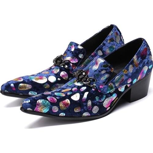 Ck.kwok Shiny Mixed Color Metallic Mens Pointed Toe Dress Shoes Italian Mens Shoes Brands Oxford Formal Snake Skin Shoes For Men