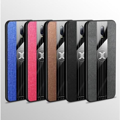 For OPPO K3 Realme 3 Pro X Lite Coque Capa RealmeX Realme3 3Pro Case Luxury Hard Cloth Metal Ring Holder Fabric Stand Back Cover