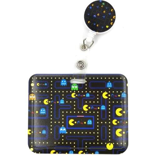 Funny Game Cartoon Cute Fashion Women Card Holder Lanyard Colorful Retractable Badge Reel Nurse Doctor Student Exhibition ID