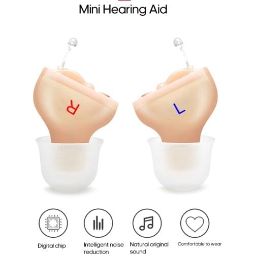 Mini CIC Hearing aid Invisible Sound Amplifier Volume Adjustable Ear Hearing Assistant Helper for Deaf Elderly For Right Left