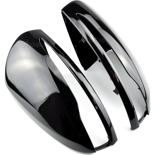 Modified Glossy Black Mirror Cover Caps for Mercedes-Benz C S E GLC W205 W253 W222 W213 W238 X253 Replacement Shell Accessories