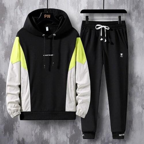 Men Tracksuit Two Piece Set 2021 Brand Mens Sets Sportswear Spring Autumn Jacket+Pants Casual Sports Suit Men Clothing Hip Hop