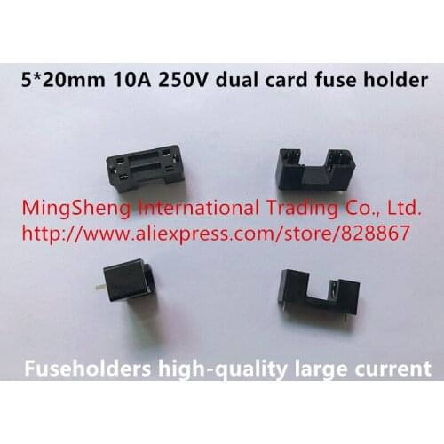 Original new 100% 5*20mm 10A 250V dual card fuse holder fuseholders high-quality large current
