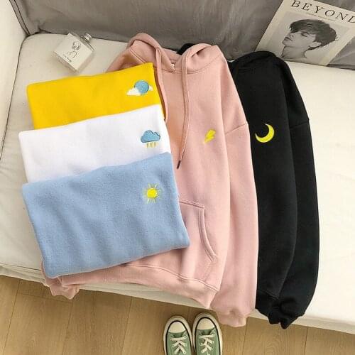 Autumn trend printing sweater women 2021 new hooded casual style jacket ladies hoodies large size couple wear sweatshirt women