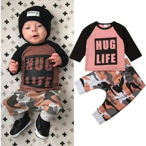 Newborn Baby Boy Girl Autumn Clothes Tops T-shirt Pants Leggings Outfit