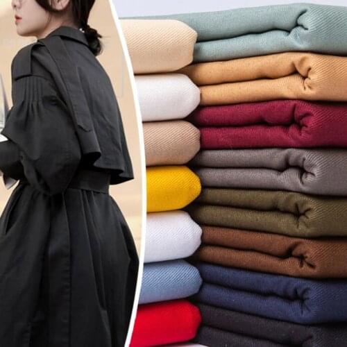Coat Fabric Windbreaker Casual Outerwear Cotton Twill Pants Clothing Solid Color Fabric