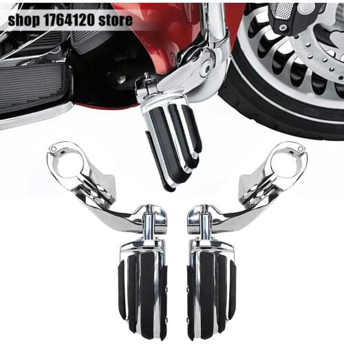 1.25" 32mm Highway Bar Foot Pegs Adjustable Highway Short Angled Foot Pegs Mount For Harley Sportster Touring Road King Dyna