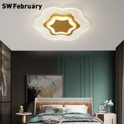 Modern Ceiling Lamp Bedroom Dimming Living Room Study Lamp Iron Acrylic Creative Personality LED Lights Remote Control
