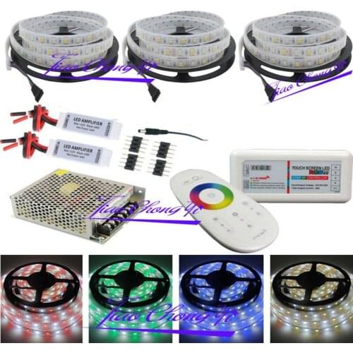 5-25M 5050 RGBW LED Strip Light IP67 +2.4G RGBW Controller +Amplifier+ power