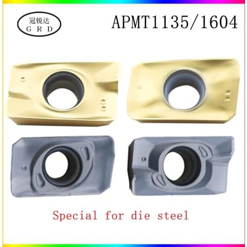 High quality and hardness APMT1135 APMT1604 inserts Die steel special APMT1135PDER APMT1604PDER is suitable for steel up to 50