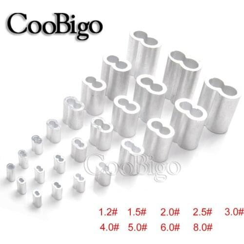 10pcs Wire Crimp Sleeve Cord Lock Aluminum Ferma Cavi Cable Stopper Arret De Cordon For Crimp Wire Ferrules Rope Hardware