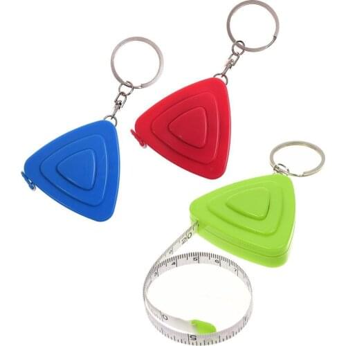 3pcs/lot Soft Retractable Ruler Measuring Tape With Key Ring