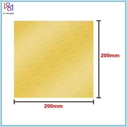 1pcs 3D Printer PEI 3D Printing Build Surface 150/200mm with 3M tape Polyetherimide PEI Sheet 0.3mm Thickness For CR10 Ender-3